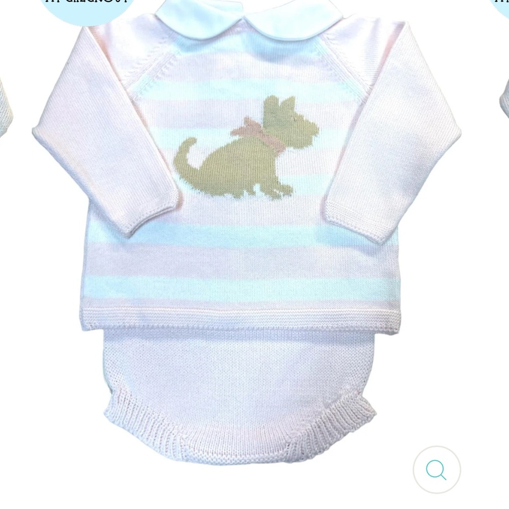 EUC dog diaper set- Newborn 0 month, super adorable knit set